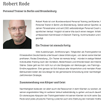 Interview Personal Trainer und Coach Robert Rode bei EVIDERO